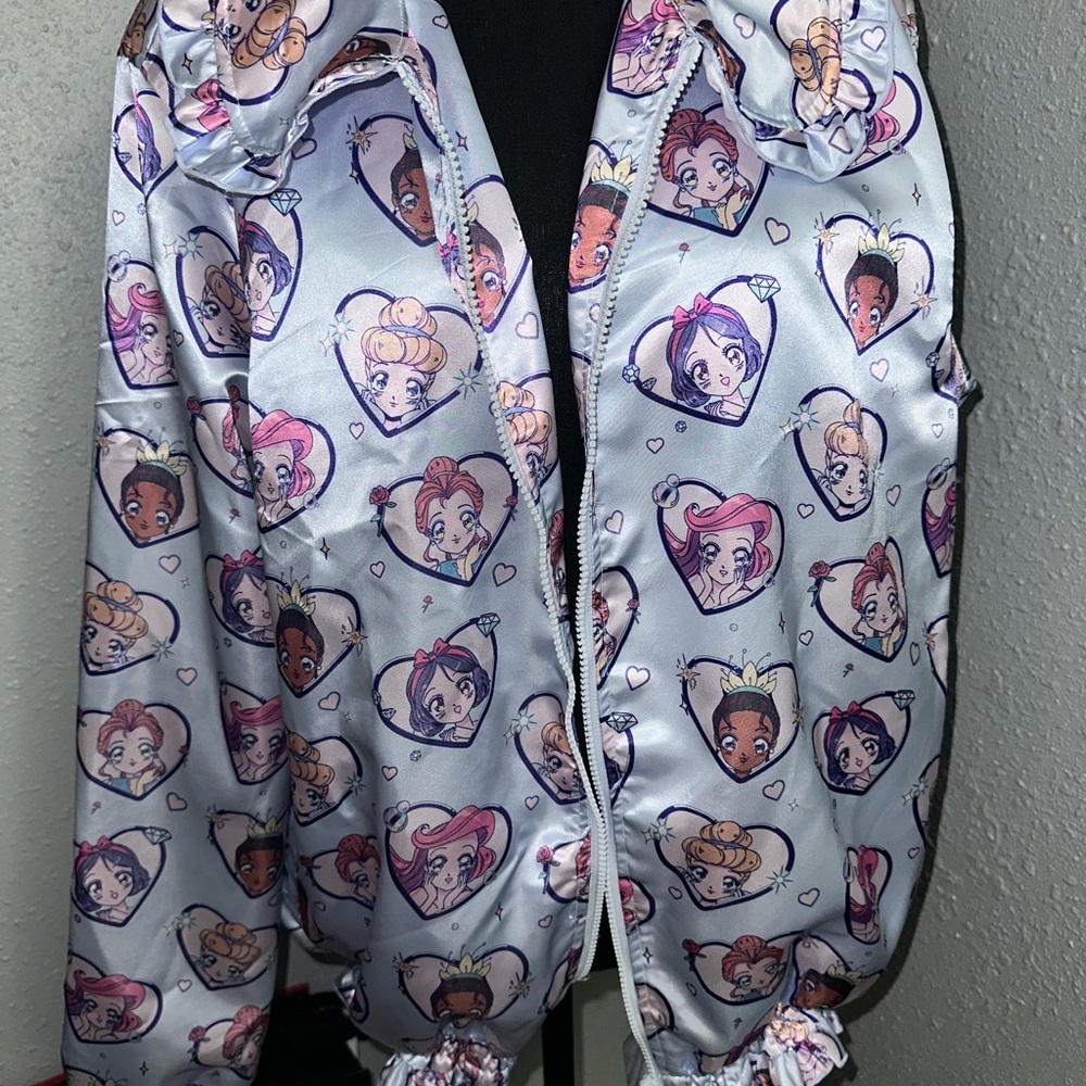 Women's Cartoon Print Jacket - Multicolor